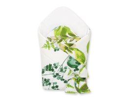 Bobono Rożek dla niemowląt z wiązaniem 2w1 usztywniany i miękki - eukaliptus