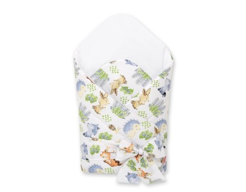 Bobono Rożek dla niemowląt z wiązaniem 2w1 usztywniany i miękki - leśna przygoda