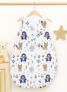 Bobono Śpiworek dla dzieci bawełniany M 3-12 mcy TOG 2.5 całoroczny ocieplany - misie granatowe