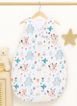 Bobono Śpiworek dla dzieci bawełniany M 3-12 mcy TOG 2.5 całoroczny ocieplany - misie niebieskie