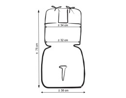 Bobono Wkładka do wózka BOBONO minky - łapacze snów kwiatowe/róż retro