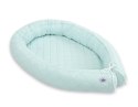 My Sweet Baby 2w1 - Kokon niemowlęcy pikowany - ochraniacz wąż - miętowy