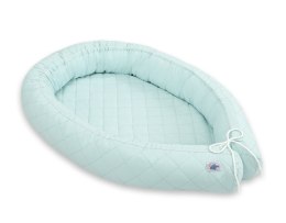 My Sweet Baby 2w1 - Kokon niemowlęcy pikowany - ochraniacz wąż - miętowy
