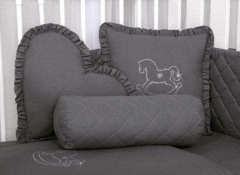 My Sweet Baby Dekoracyjna poduszka serce - antracyt
