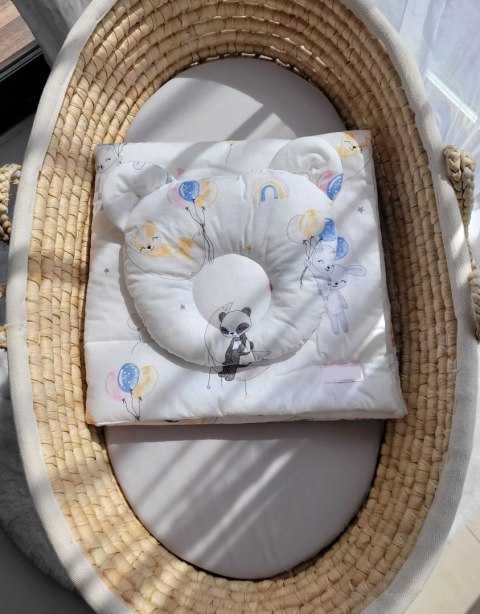 My Sweet Baby Kołderka z wypełnieniem i poduszka profilowana Miś - zestaw 2cz. - baloniki