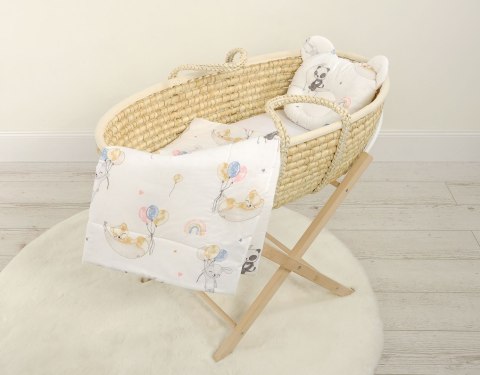 My Sweet Baby Kołderka z wypełnieniem i poduszka profilowana Miś - zestaw 2cz. - baloniki