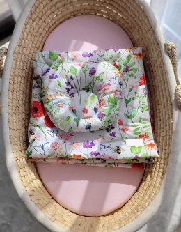 My Sweet Baby Kołderka z wypełnieniem i poduszka profilowana Miś - zestaw 2cz. - łąka