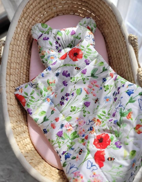 My Sweet Baby Kołderka z wypełnieniem i poduszka profilowana Miś - zestaw 2cz. - łąka