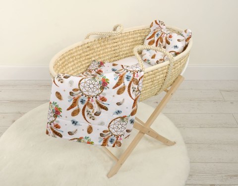 My Sweet Baby Kołderka z wypełnieniem i poduszka profilowana Miś - zestaw 2cz. - łapacze snów białe