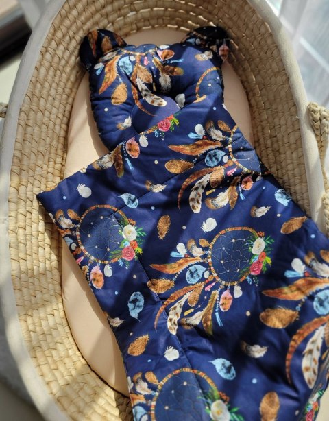 My Sweet Baby Kołderka z wypełnieniem i poduszka profilowana Miś - zestaw 2cz. - łapacze snów granatowe