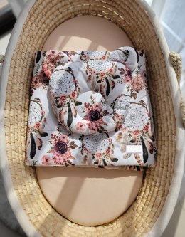 My Sweet Baby Kołderka z wypełnieniem i poduszka profilowana Miś - zestaw 2cz. - łapacze snów kwiatowe