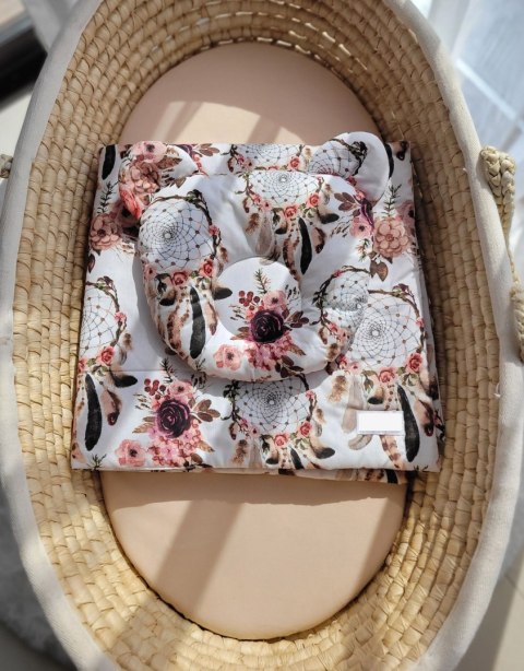 My Sweet Baby Kołderka z wypełnieniem i poduszka profilowana Miś - zestaw 2cz. - łapacze snów kwiatowe