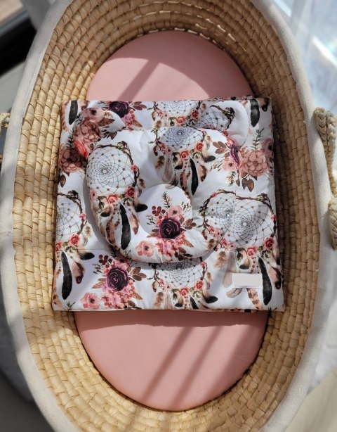 My Sweet Baby Kołderka z wypełnieniem i poduszka profilowana Miś - zestaw 2cz. - łapacze snów kwiatowe