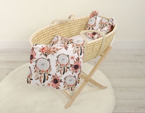 My Sweet Baby Kołderka z wypełnieniem i poduszka profilowana Miś - zestaw 2cz. - łapacze snów kwiatowe