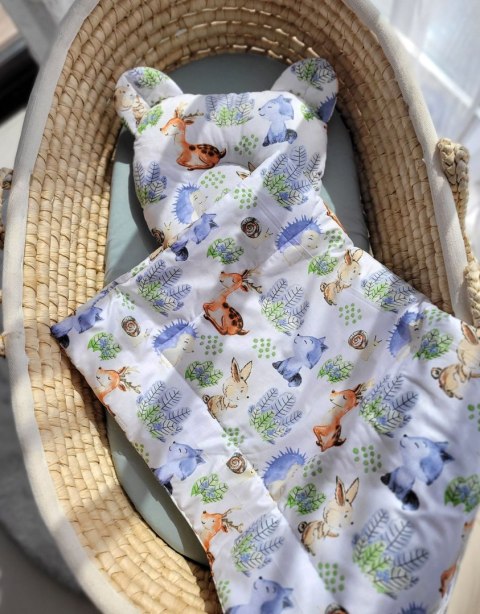 My Sweet Baby Kołderka z wypełnieniem i poduszka profilowana Miś - zestaw 2cz. - leśna przygoda