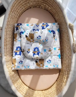 My Sweet Baby Kołderka z wypełnieniem i poduszka profilowana Miś - zestaw 2cz. - misie granatowe