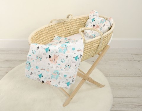 My Sweet Baby Kołderka z wypełnieniem i poduszka profilowana Miś - zestaw 2cz. - misie niebieskie