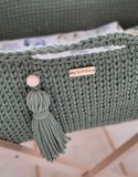 My Sweet Baby Kosz Mojżesza BOHO Handmade ze stojakiem - pistacja