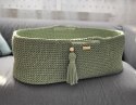 My Sweet Baby Kosz Mojżesza BOHO Handmade ze stojakiem - pistacja