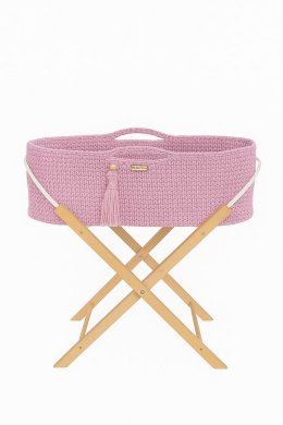 My Sweet Baby Kosz Mojżesza BOHO Handmade ze stojakiem - różowy