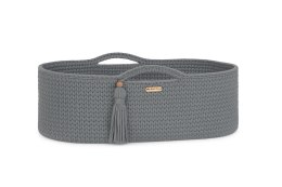 My Sweet Baby Kosz Mojżesza BOHO bawełniany Handmade z materacykiem - ciemny szary