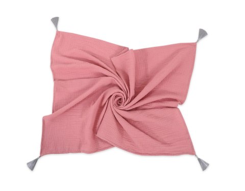 My Sweet Baby Muślinowy kocyk dla niemowląt z chwostami - róż retro