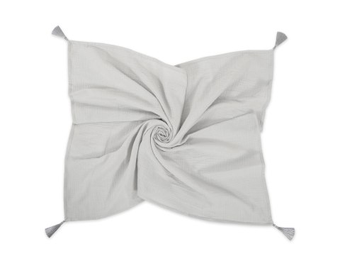 My Sweet Baby Muślinowy kocyk dla niemowląt z chwostami - szary