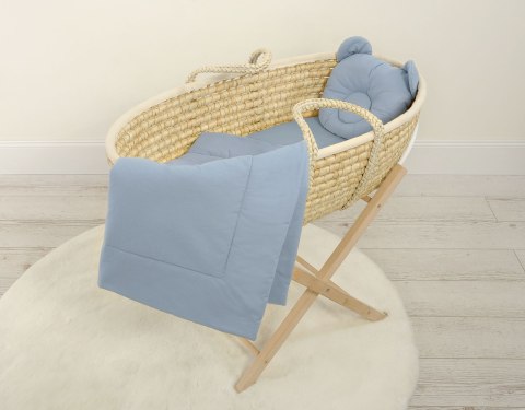 My Sweet Baby Pościel dla niemowląt z wypełnieniem kołderka i poduszka profilowana Miś - 2 cz. - brudny niebieski