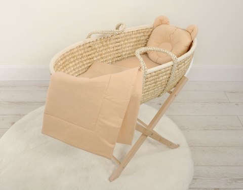 My Sweet Baby Pościel dla niemowląt z wypełnieniem kołderka i poduszka profilowana Miś - zestaw 2cz. - beżowy