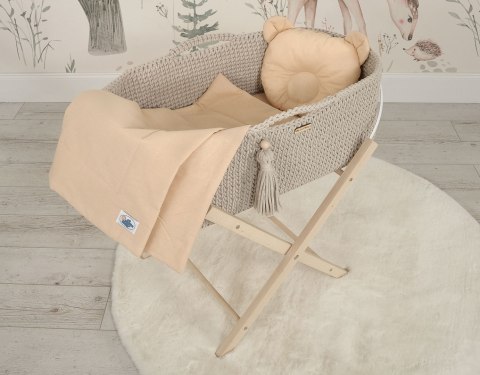 My Sweet Baby Pościel dla niemowląt z wypełnieniem kołderka i poduszka profilowana Miś - zestaw 2cz. - beżowy