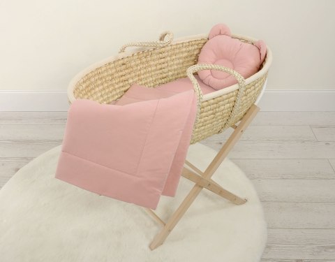 My Sweet Baby Pościel dla niemowląt z wypełnieniem kołderka i poduszka profilowana Miś - zestaw 2cz. - brudny róż