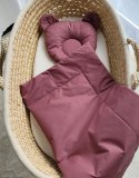 My Sweet Baby Pościel dla niemowląt z wypełnieniem kołderka i poduszka profilowana Miś - zestaw 2cz. - róż retro