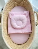 My Sweet Baby Pościel dla niemowląt z wypełnieniem kołderka i poduszka profilowana Miś - zestaw 2cz. - różowy