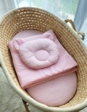 My Sweet Baby Pościel dla niemowląt z wypełnieniem kołderka i poduszka profilowana Miś - zestaw 2cz. - różowy