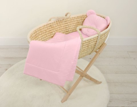 My Sweet Baby Pościel dla niemowląt z wypełnieniem kołderka i poduszka profilowana Miś - zestaw 2cz. - różowy