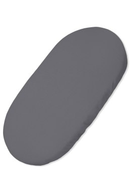 My Sweet Baby Prześcieradło bawełniane do kosza Mojżesza Boho wózka gondoli 75x35 cm - antracyt