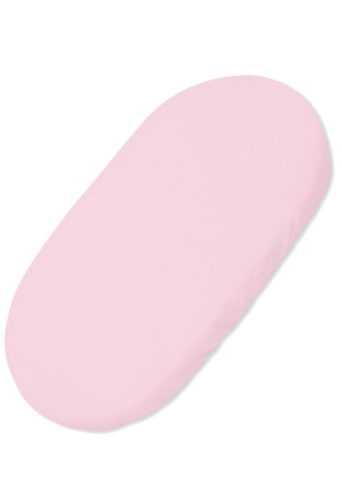 My Sweet Baby Prześcieradło bawełniane do kosza Mojżesza Boho wózka gondoli 75x35 cm - różowe