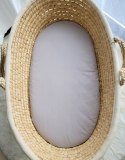 My Sweet Baby Prześcieradło bawełniane do kosza Mojżesza Boho wózka gondoli 75x35 cm - szare
