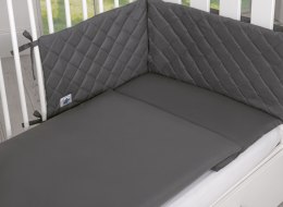 My Sweet Baby Uniwersalny pikowany ochraniacz do łóżeczka - antracyt