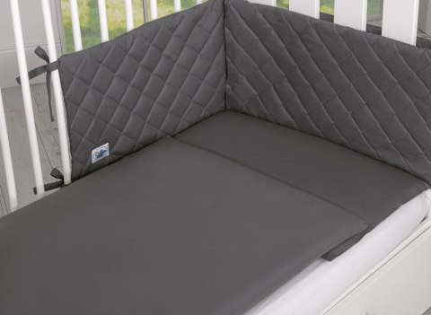 My Sweet Baby Uniwersalny pikowany ochraniacz do łóżeczka - antracyt