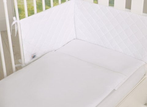 My Sweet Baby Uniwersalny pikowany ochraniacz do łóżeczka - biały