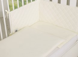 My Sweet Baby Uniwersalny pikowany ochraniacz do łóżeczka - kremowy