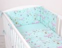Bobono Dwustronna pościel dla dzieci 2-częściowa bawełniana - księżyce miętowe