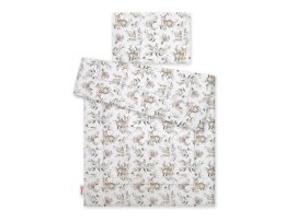 Bobono Komplet pościeli dla dzieci z wypełnieniem 120x90cm - woodland olive