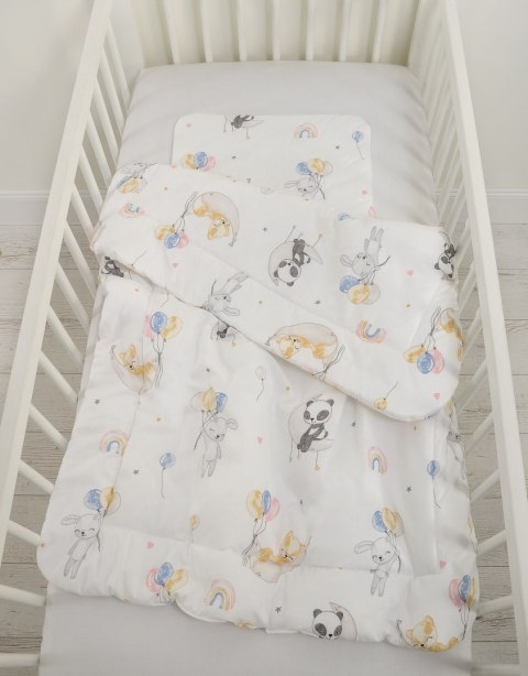 Bobono Komplet pościeli dla dzieci z wypełnieniem 135x100 cm - baloniki