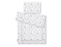 Bobono Komplet pościeli dla dzieci z wypełnieniem 135x100 cm - chmurki szare