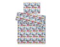 Bobono Komplet pościeli dla dzieci z wypełnieniem 135x100 cm - kolorowe autka