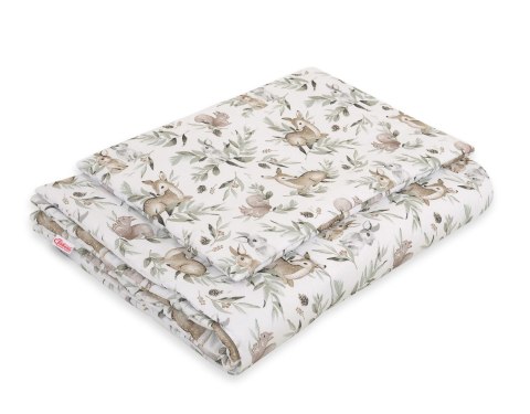 Bobono Komplet pościeli dla dzieci z wypełnieniem 135x100 cm - woodland olive