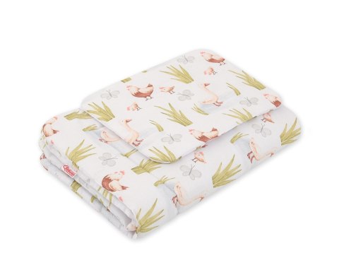 Bobono Komplet pościeli dla niemowląt z wypełnieniem 2-cz 75x100cm NEWBORN - In the country