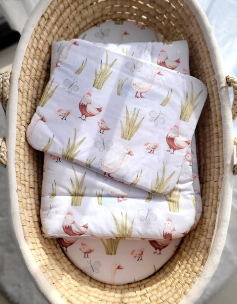 Bobono Komplet pościeli dla niemowląt z wypełnieniem 2-cz 75x100cm NEWBORN - In the country